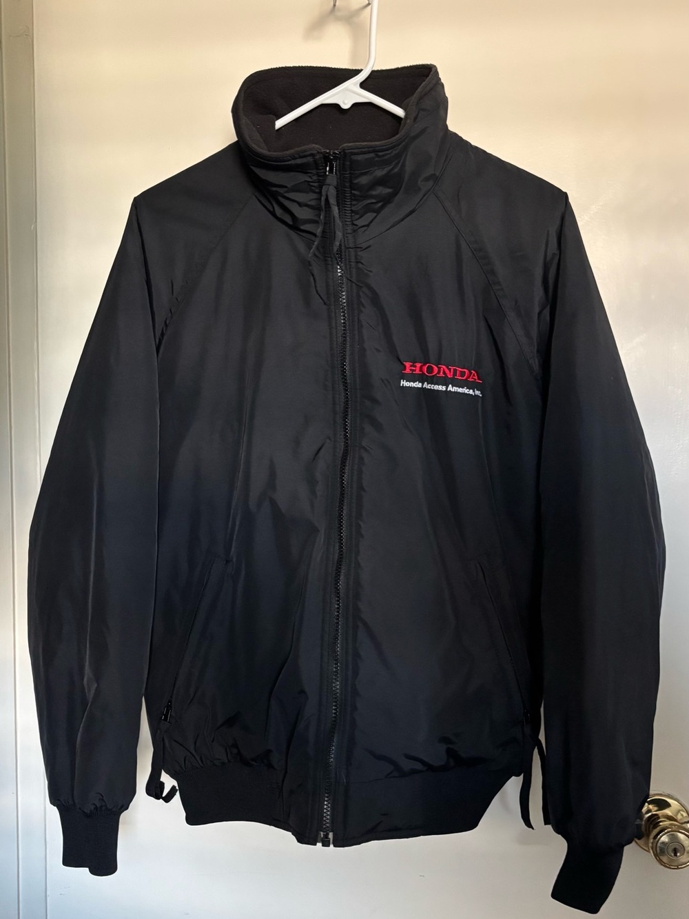 Vintage Honda Fleece Lined Zip Up Jacket
